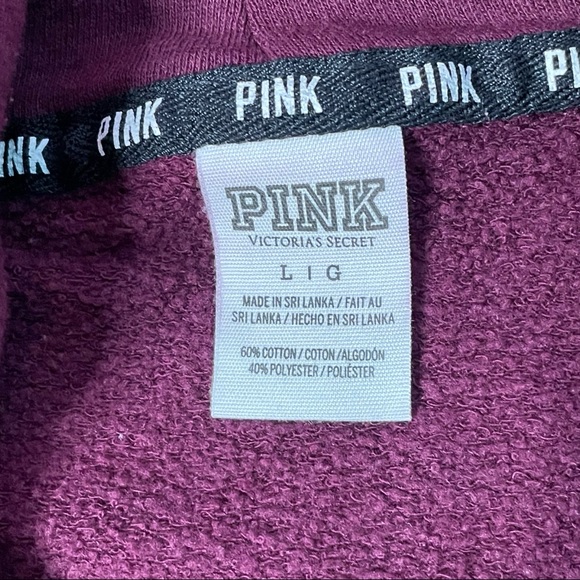 VICTORIA SECRET PINK BURGUNDY SEQUIN LARGE - Picture 6 of 6